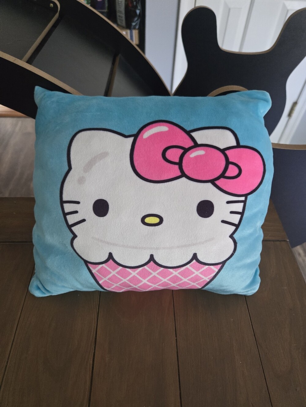 Hello Kitty Blue & Pink Ice Cream Decorative Pillow